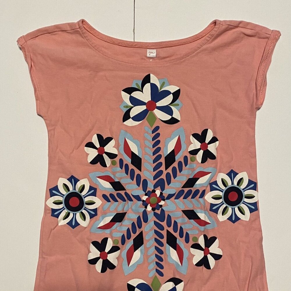 Tea Collection Rainbow Rays Dress Pink Size 4 - Picture 3 of 6